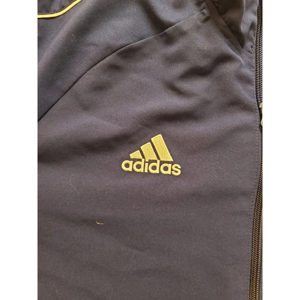 Adidas‎ Navy Blue Full Zip Track Jacket Orange Number 34 Mesh Lined Men's Large